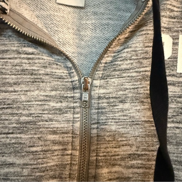 PINK hoodie large Victoria’s Secret women’s sweatshirt long sleeves grey zip up - Picture 9 of 12
